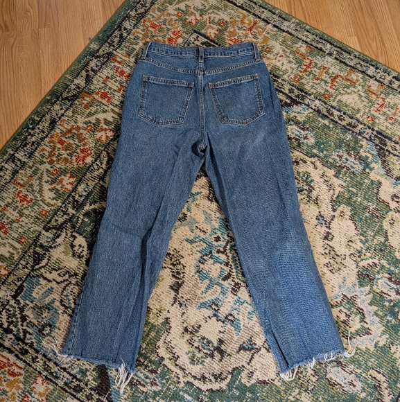 Women's Blue Distressed Jeans - Picture 3 of 12